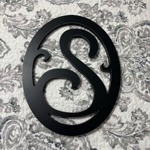 Black Wooden Monogram Wall Decor